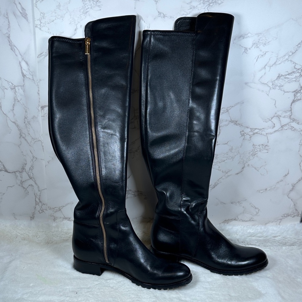Authentic Michael Kors Joanie Leather Boots Black 7.5W - Gently Used - Picture 6 of 9